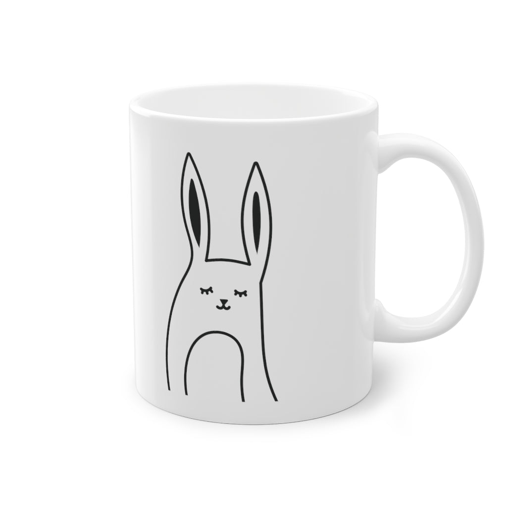 Tazza coniglio simpatica tazza coniglio, bianca, 325 ml / 11 oz Tazza da caffè, tazza da tè