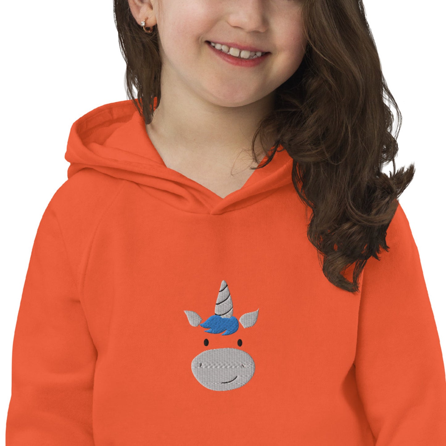 Unicorn Kids Eco Hoodie with cute animals, Organic Cotton pullover for children in black, gift idea for kids, soft hoodie for kids