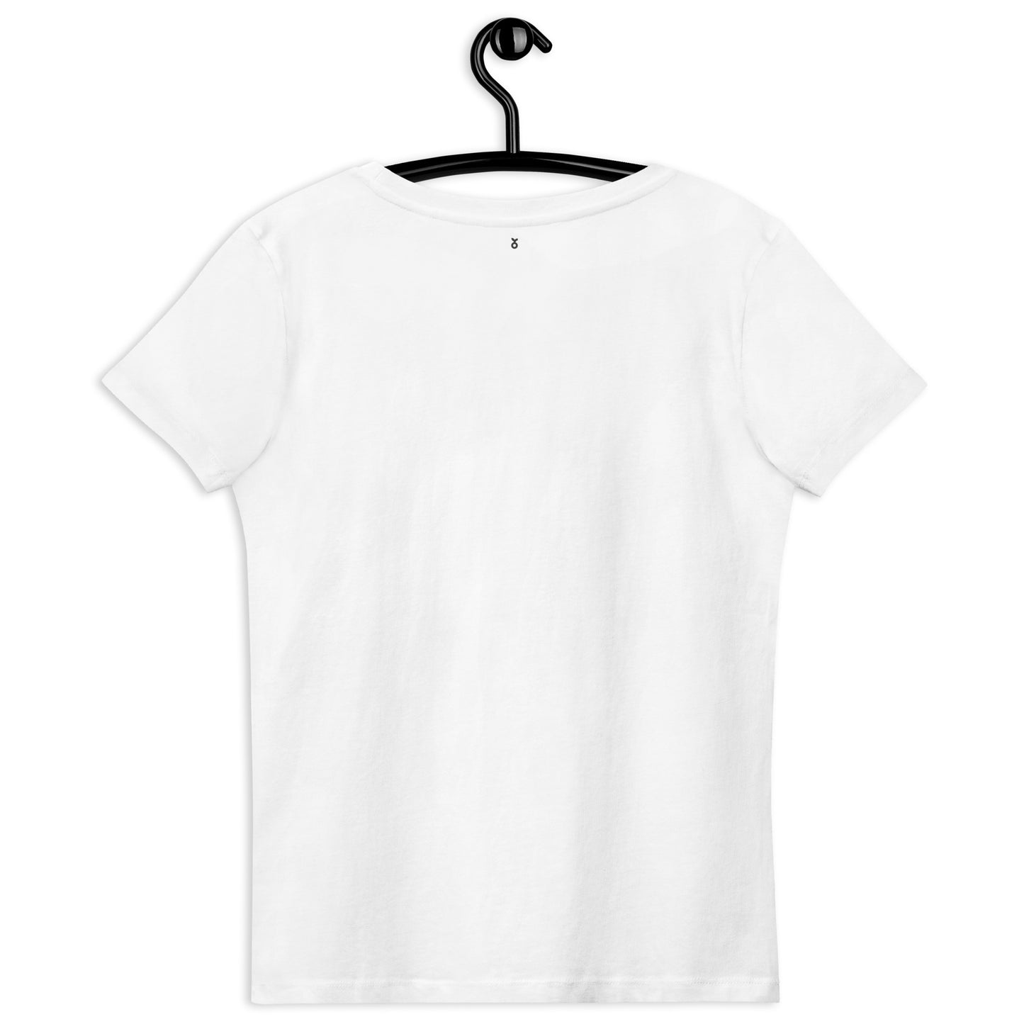 Geborduurd lente vogels Bauhaus stijl wit T-shirt van biologisch katoen - Dames wit