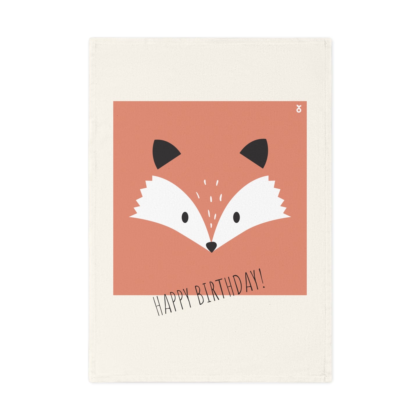 Cute fox kitchen tea towel gift for Christmas or Birthday,  Born to be wild