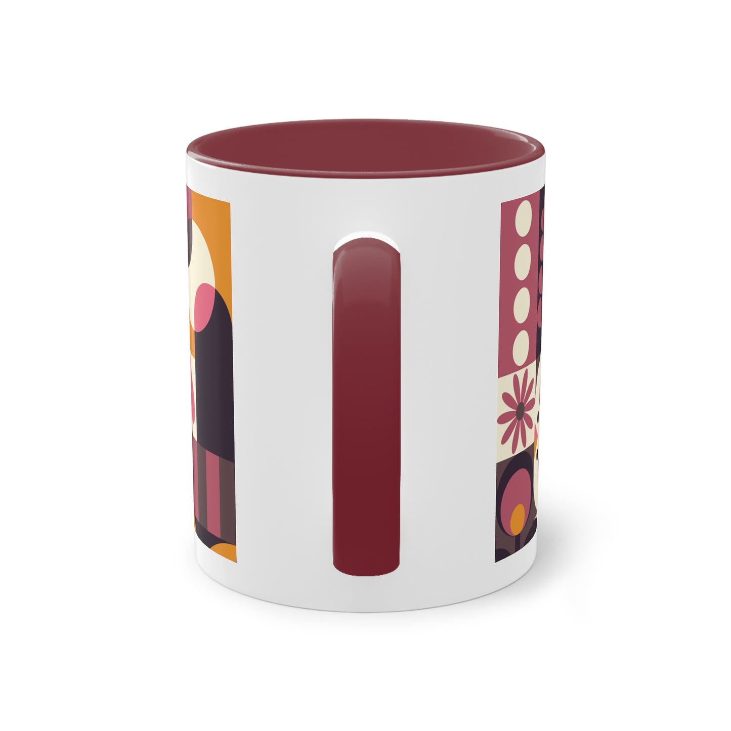 Tavasz Szerelem Bauhaus stílusú kéttónusú teás kávés bögre, 0,33 l, 11oz