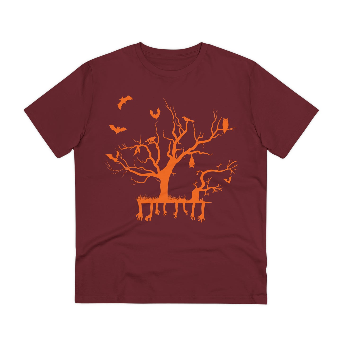 T-shirt Créateur Organique Orange Branche d'Halloween - Unisexe