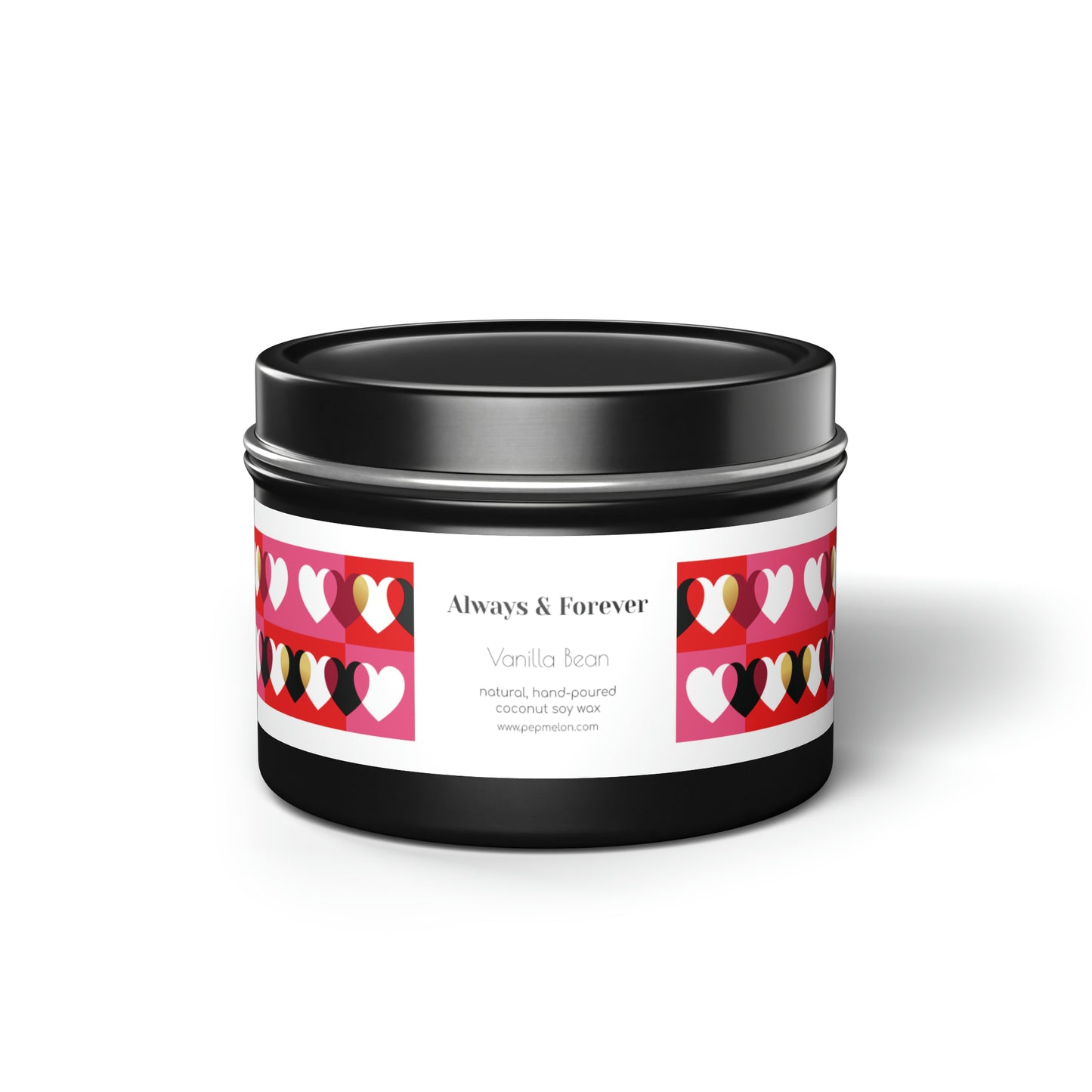 Vanilla Bean Always & Forever scented Tin Candles