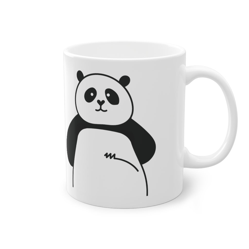 Cute Panda mug funny bear mug, weiß, 325 ml / 11 oz Kaffeebecher, Teebecher für Kinder