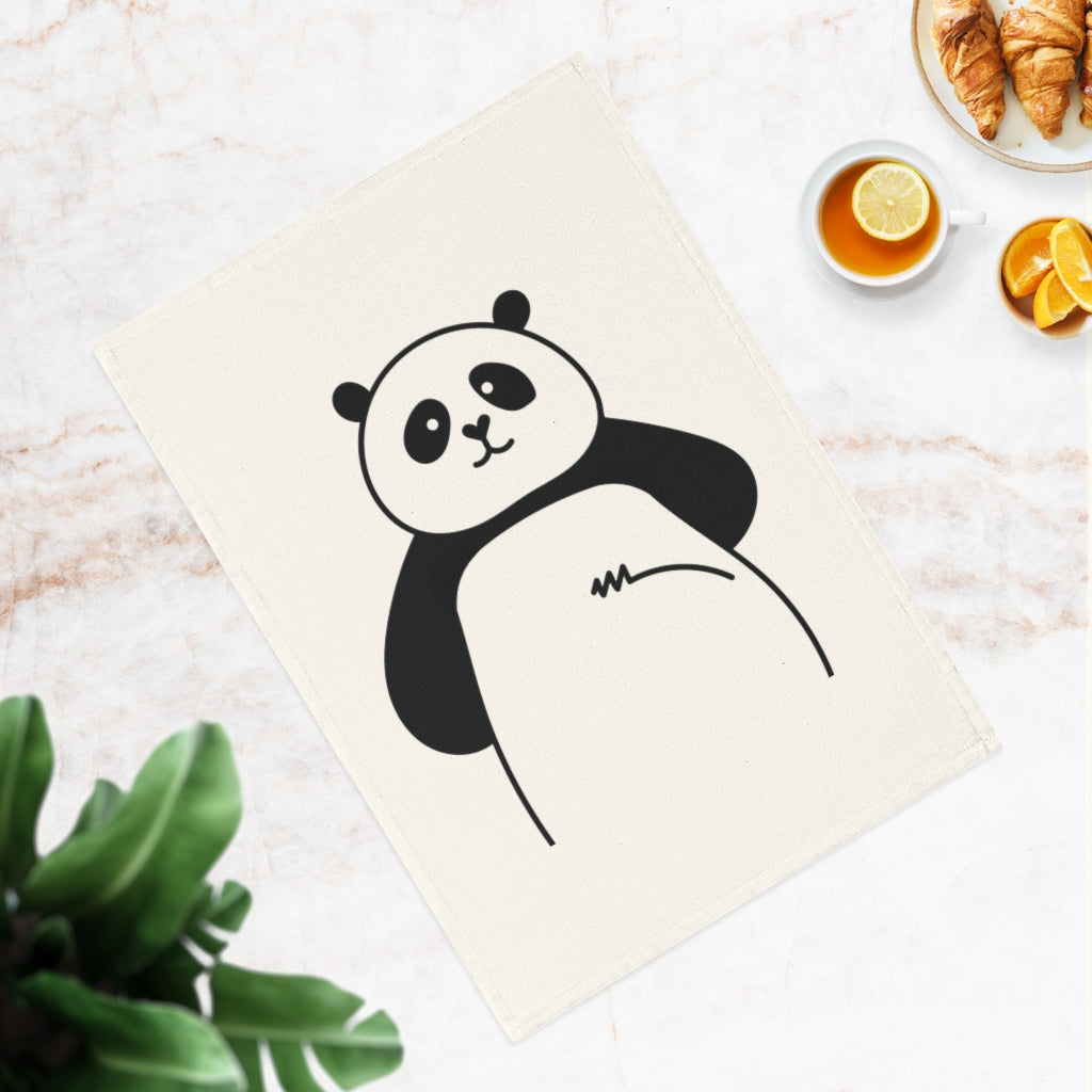 Torchon en coton Panda, 50 x 70 cm, coton biologique