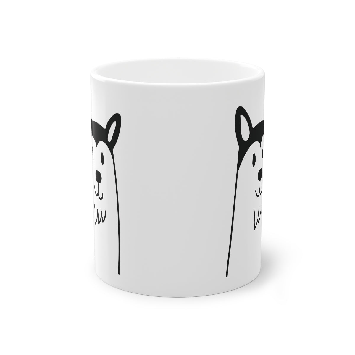 Mug mignon chien Husky, blanc, 325 ml / 11 oz Tasse à café, tasse à thé pour enfants, enfants, tasse de chiots pour les amoureux des chiens, propriétaires de chiens