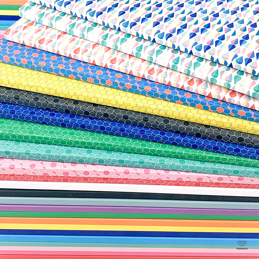Тетрадка на точки, 108 страници, мека корица, блок A4/A5/A5, 24 цвята капка и плочки, черно, синьо, червено, зелено, лилаво