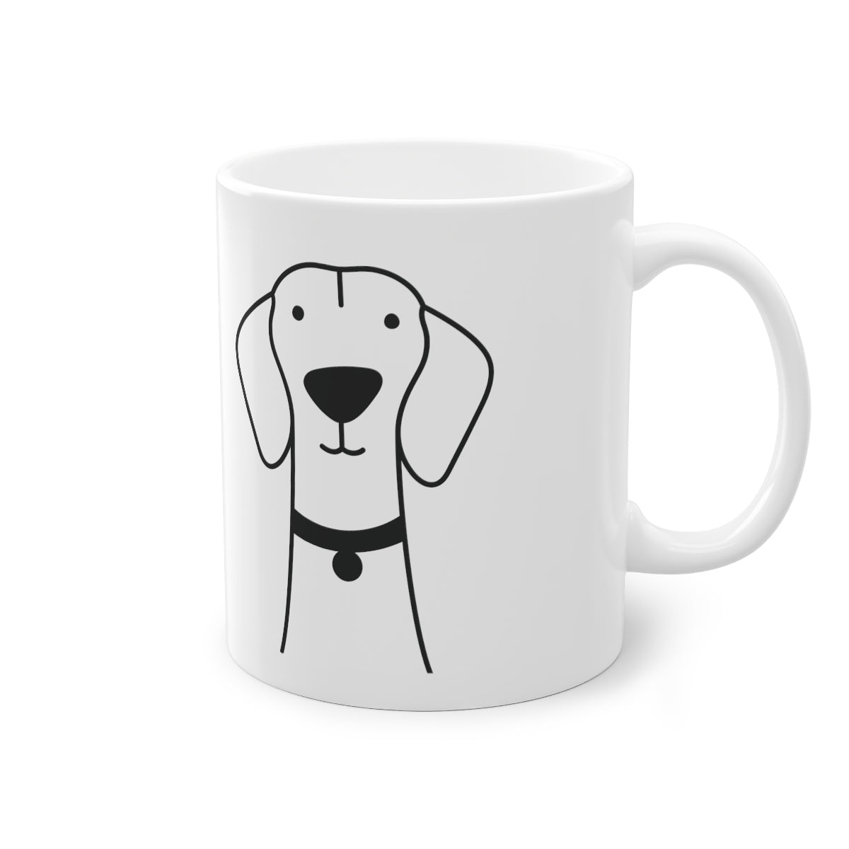 Niedlicher Hund Vizsla Becher, weiß, 325 ml / 11 oz Kaffeebecher, Teebecher für Kinder, Kinder, Welpenbecher für Hundeliebhaber, Hundebesitzer