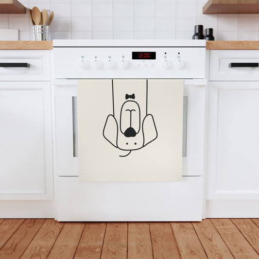 Torchon en coton pour chien retriever, 50 x 70 cm, coton biologique, torchon de cuisine pour chien écologique, essuie-mains de salle de bain avec des chiots